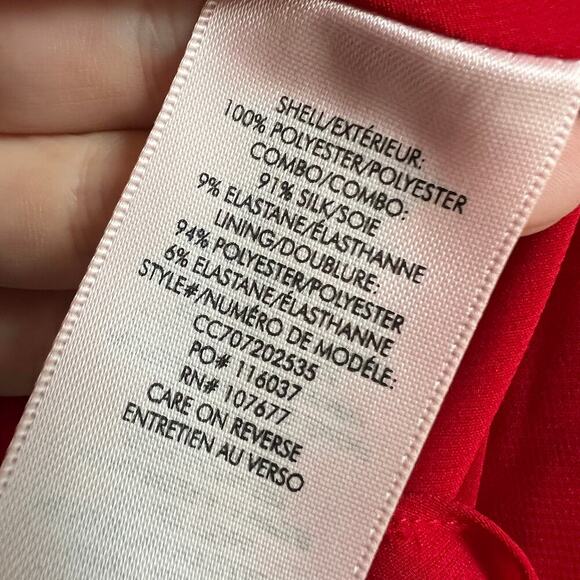 Alice + Olivia Kipp Red Layered Ruffle Mini Dress Size 8 - Picture 5 of 6